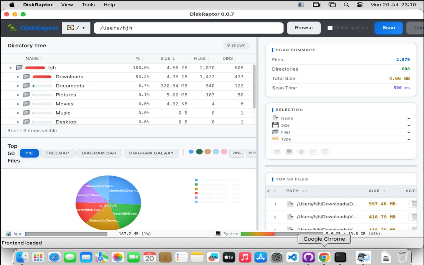 DiskRaptor disk space analyzer screenshot 8 — free open-source tool for Windows, macOS and Linux