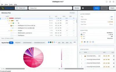 DiskRaptor disk space analyzer screenshot 9 — free open-source tool for Windows, macOS and Linux